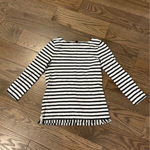 J. Crew Navy and White Striped Tee XXS
